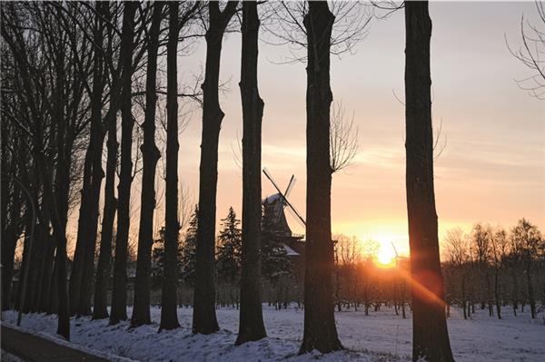 Mühlenland im Schnee