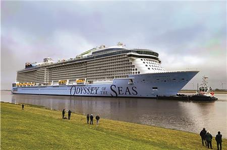 Die „Odyssey of the Seas“ ist der fünfte Luxusliner der Quantum-Klasse, den die Papenburger Meyer Werft für die amerikanische Reederei „Royal Caribbean International“ gebaut hat.